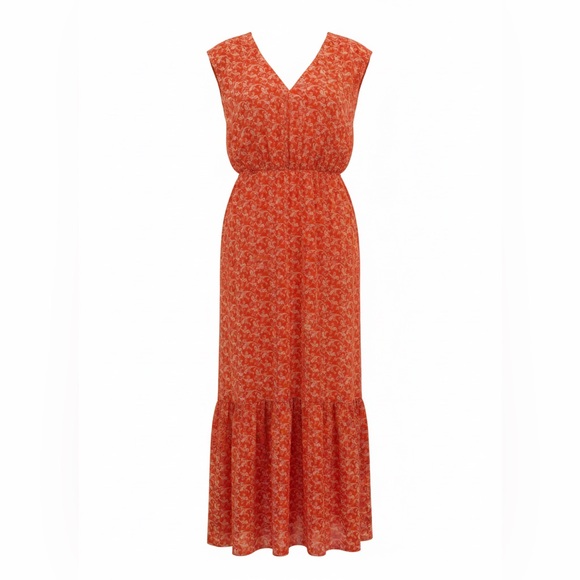 Ann Taylor Dresses & Skirts - Ann Taylor Vibrant Orange Midi Dress